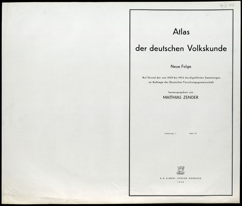 Atlas der deutschen Volskunde