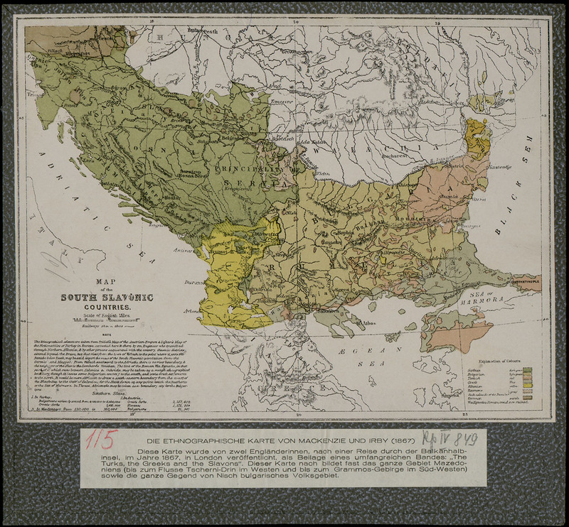 Map of the South slavonic countries