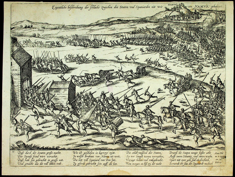Eigentliche Beschreibung der schlacht zwischen Staten und Spaniarden nitt weit von Namur gehalten [31.01.1578].