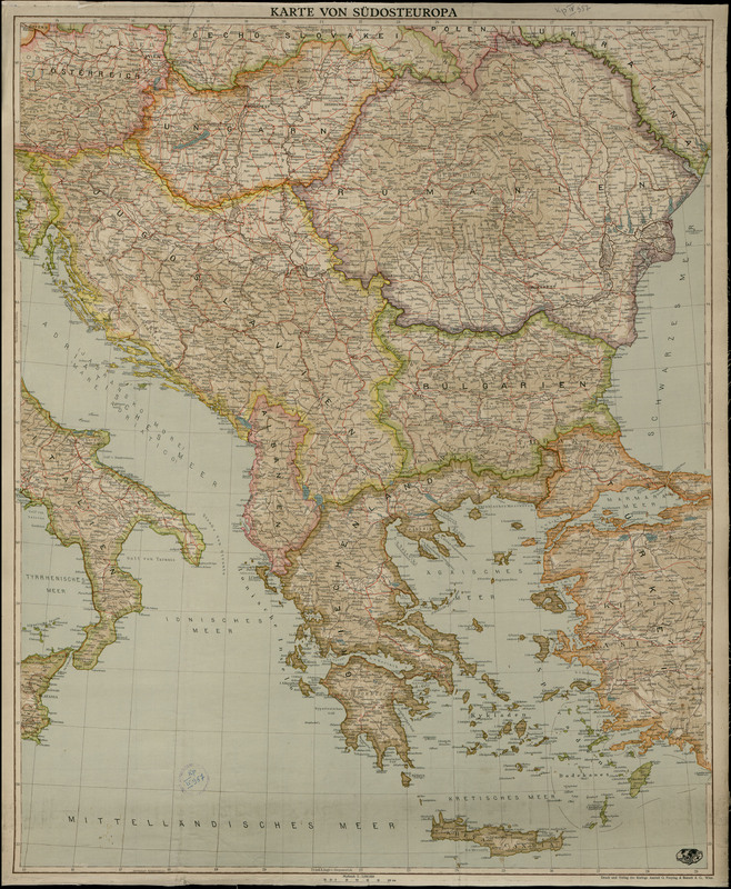 Carte von Sudosteuropa