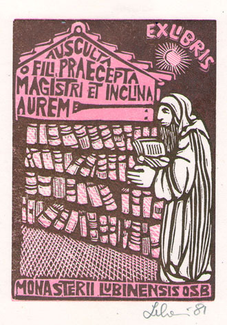 Exlibris Monasterii Llbinensis osb