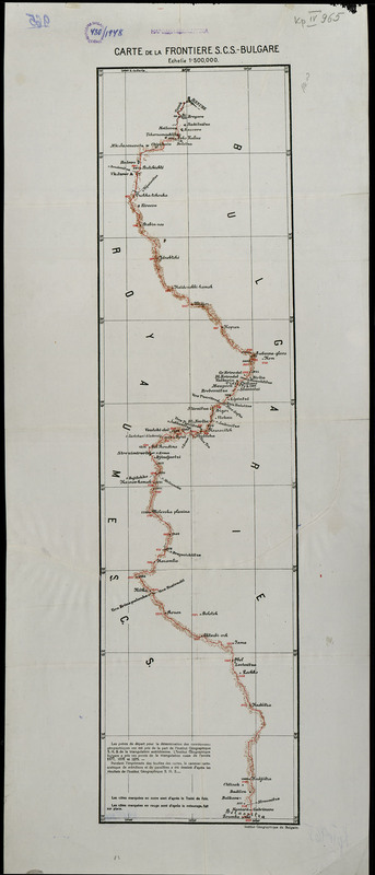Carte de la frontiere S.C.S- Bulgare