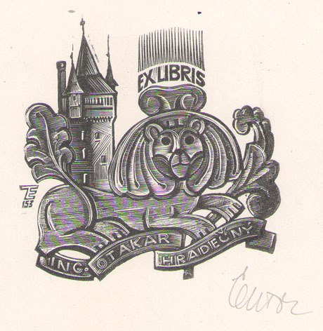 Exlibris Ing. Otakar Hradecny