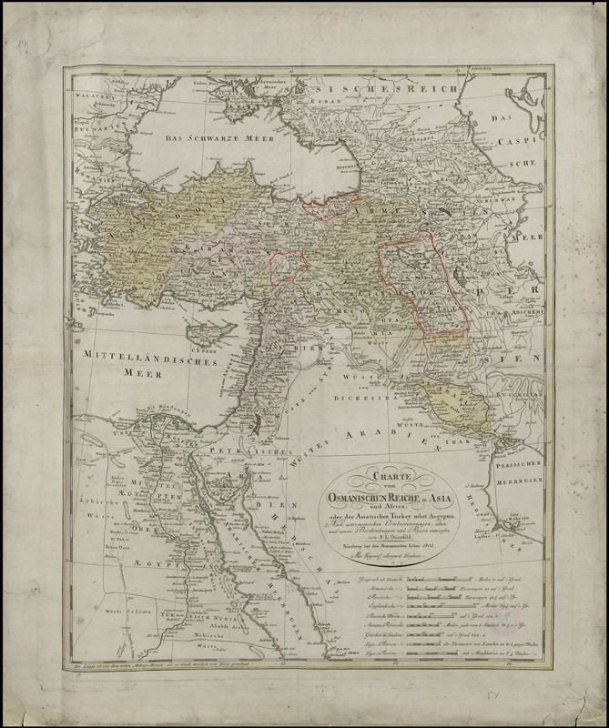 Charte vom Osmanischen Reiche in Asia und Africa, oder der asiatischen Turkey nebst Aegypten
