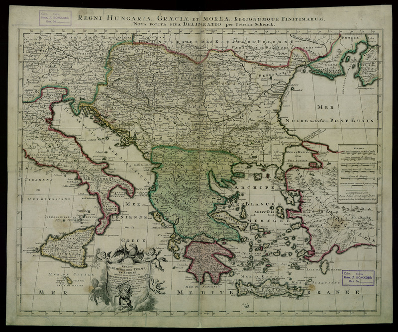 Regni Hungariae, Graeciae et Moreae regionumque finitimarum nova polita, fida delineatio per Petrum Schenk