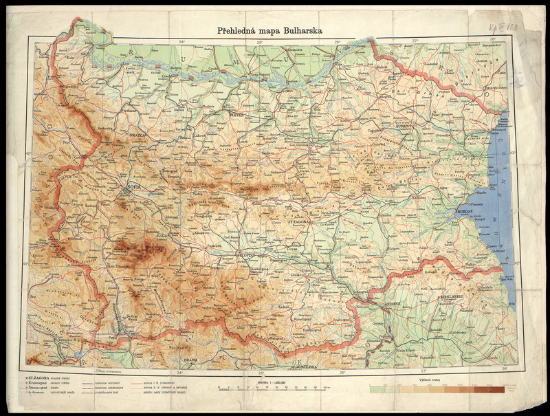 Prehledna mapa Bulharska