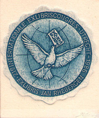 Exlibris Jan Rhebergen. 21-e Internationale Exlibriscongres. Utrecht - 1986