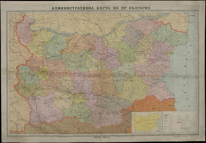 Административна карта на НР България