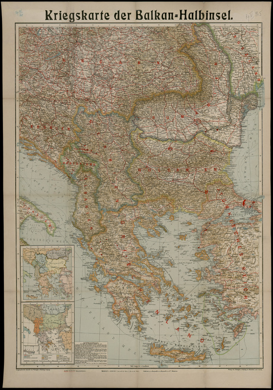 Kriegskarte der Balkan-Halbinsel