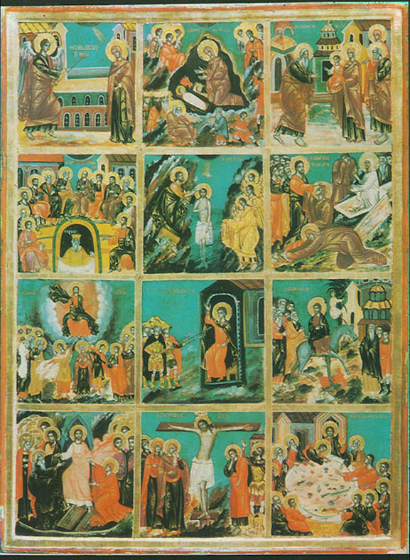 Рилски манастир. Икона Дванадесетте празника-XVIII-XIX век