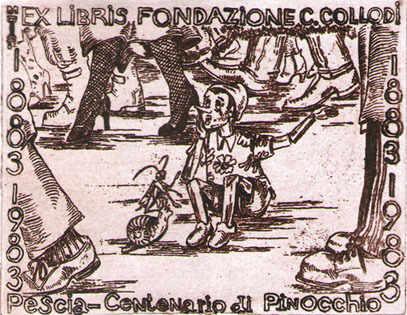 Exlibris Fondazione C. Collodi 1883 - 1983