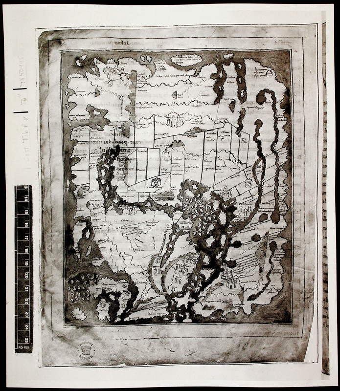 [The ''Cottonian'' or ''Anglo-Saxon'' map of  the world, 10th 11th cenntury]