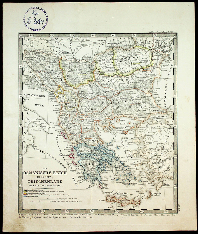 Das Osmanische reich in Europa, Griechenland und die Ionischen Inseln