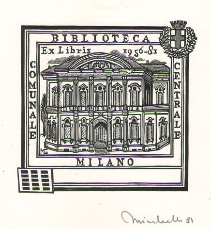 Exlibris Biblioteca comunale centrale. Milano