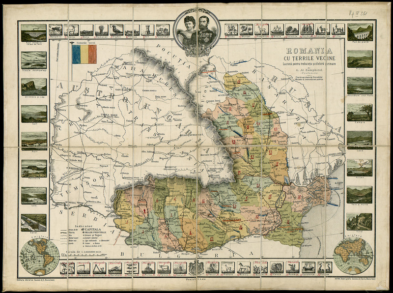 Romania cu terrile vecine. Lucrata pentru trebuinta scoleloru primare
