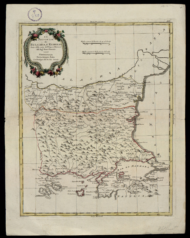 Le Provincie di Bulgaria, e Rumelia tratte dalla carta dell'Impero Ottomano del sig. Rizzi Zannoni