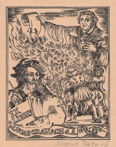 Exlibris Lucas Granach d. A. 1472 - 1553 - 1983