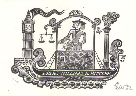 Exlibris prof. William E. Butler
