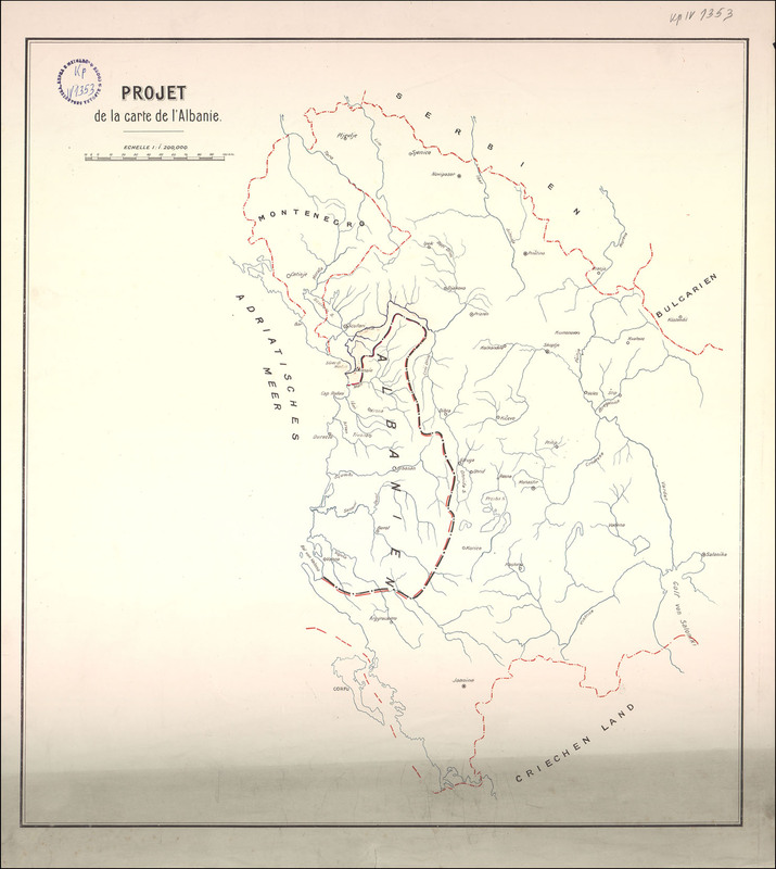 Projet de la carte de L'Albanie