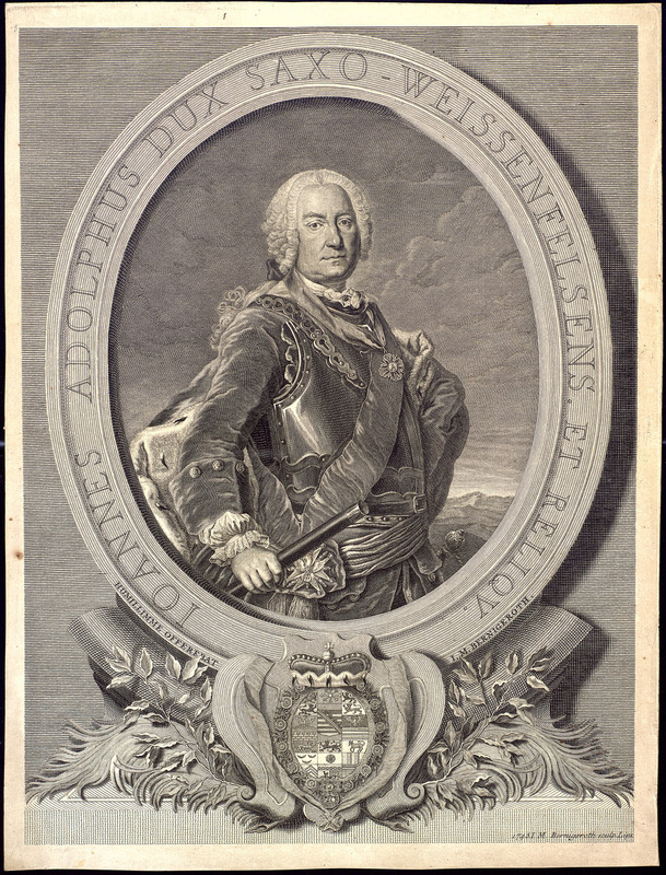 Ioannes Adolphus. Dux Saxo-Weissenfelsens. et Reliqv.