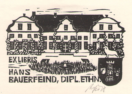 Exlibris Hans Bauerfeind, Dipl. Ethn
