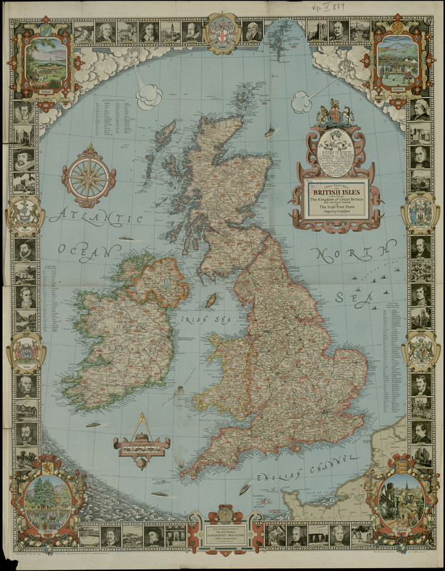 Map of the British Isles, or more preciesely The Kingdom of Great Britain and Northern Ireland and the Irish Free state