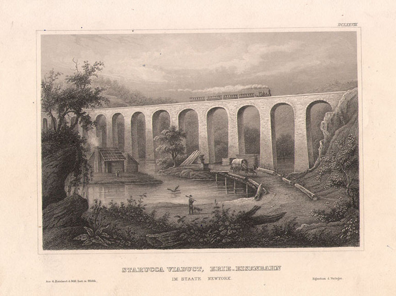 Starucca Viaduct, Erie-Eisenbahn im Staate Newyork.