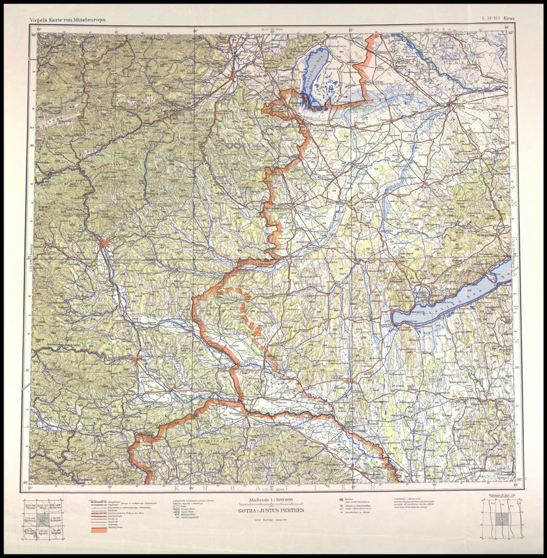 Vogels karte von Mitteleuropa: sheet L33NO.Graz
