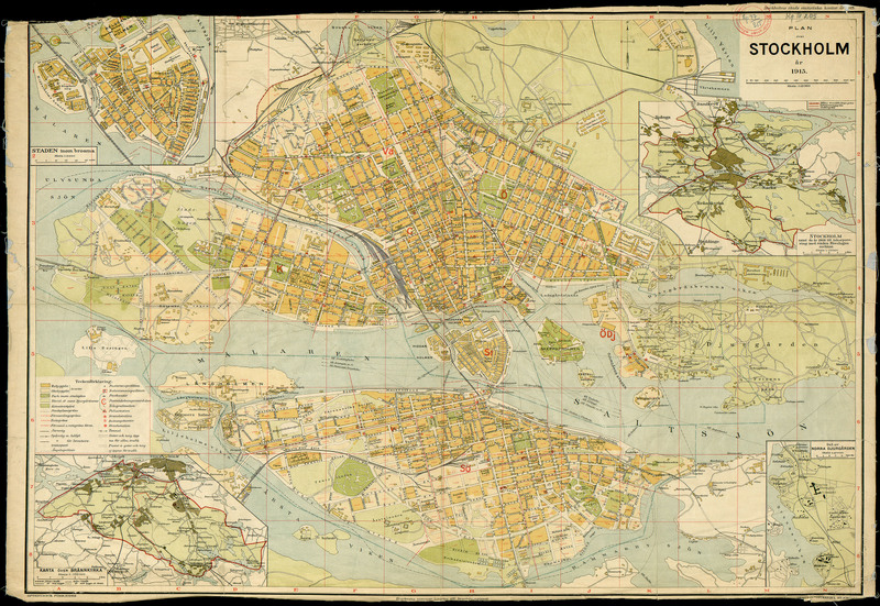 Plan over Stockholm ar 1915