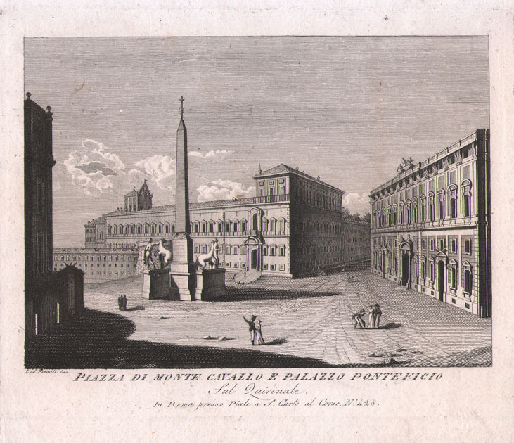 Piazza di monte cavallo e palazzo ponteficio