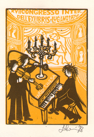 Ex musicis Carlo Chiesa. XVII congresso inter. dell'Exlibris. Lugano 1978