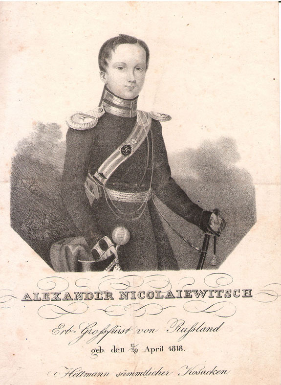 Alexander II Nikolajewitsch. Erb Grossfurst von Russland ... Hettmann samtlicher Kosacken