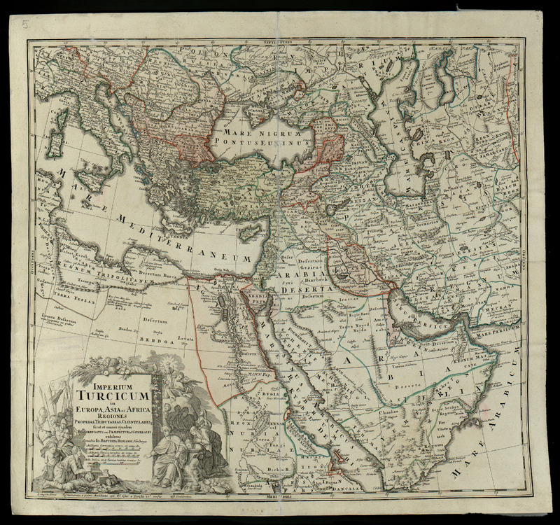 Imperium Turcicum in Europa, Asia et Africa Regionesq proprias, tributarias,clientelares sicut et omnes ejusdem Beglirbegatus seu Praefecturas Generales exhibens sumtibus Jo. Baptista Homanni
