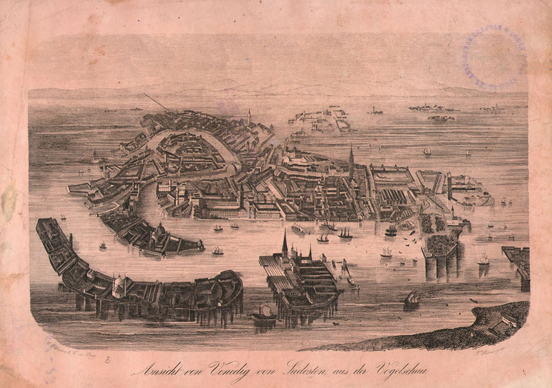Ansicht von Venedig von Ludoslen aus der Vogelschau