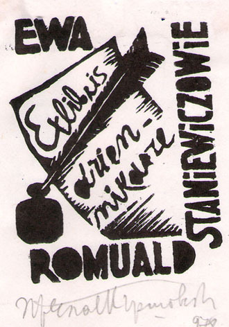 Exlibris Ewa Romuald Staniewiczowie