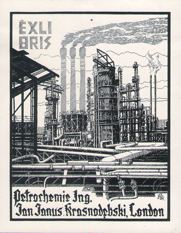 Exlibris Petrochemie Jng. Jan Janus Krasnodebski