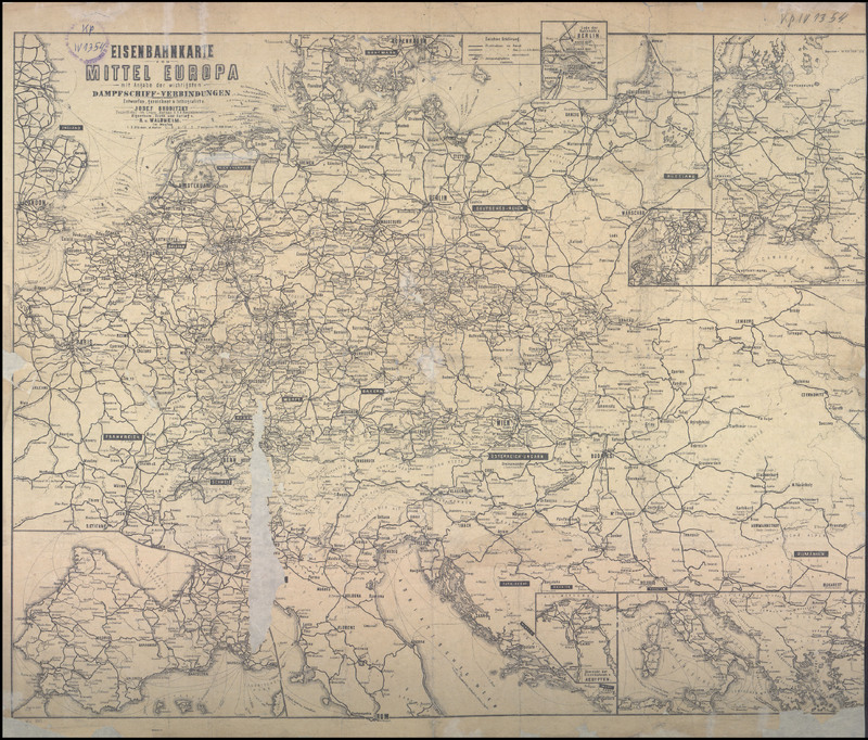 Eistenbahnkarte Mittel Europa