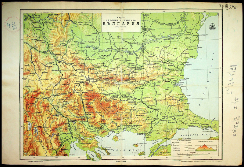 Карта на Народна република България