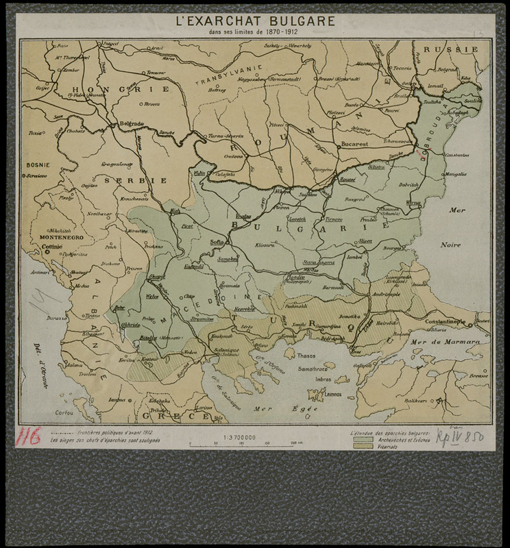 L'Exarchat bulgare dans ses limites de 1870-1912
