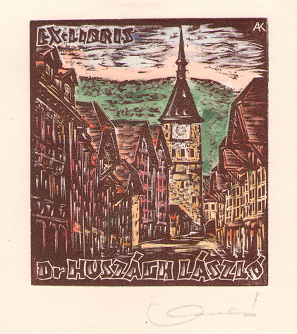 Exlibris dr. Huszagh Laslo