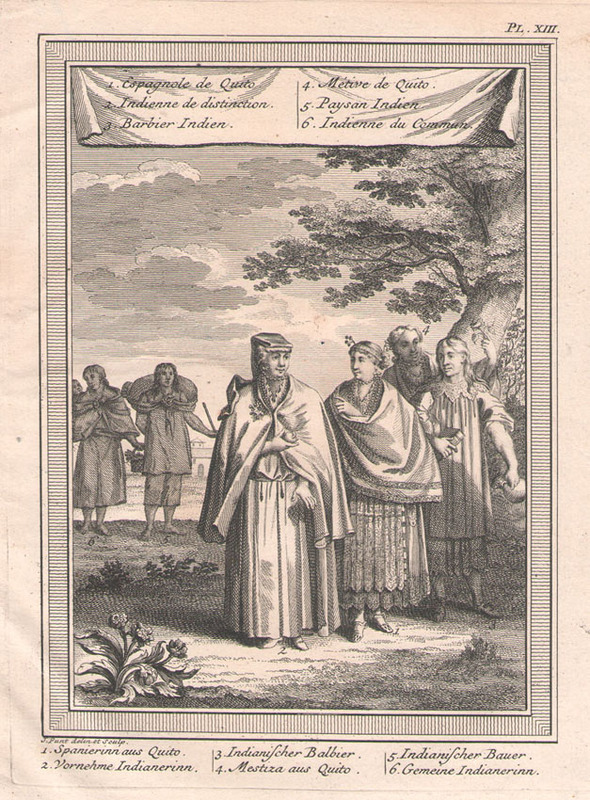 Espagnole de Quito. Indienne de distinction. Barbier Indien...
