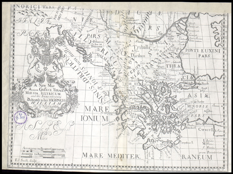 A new map of Antient Grece,Thrace, Moesia, Ilyricum and the isles adjoyning.