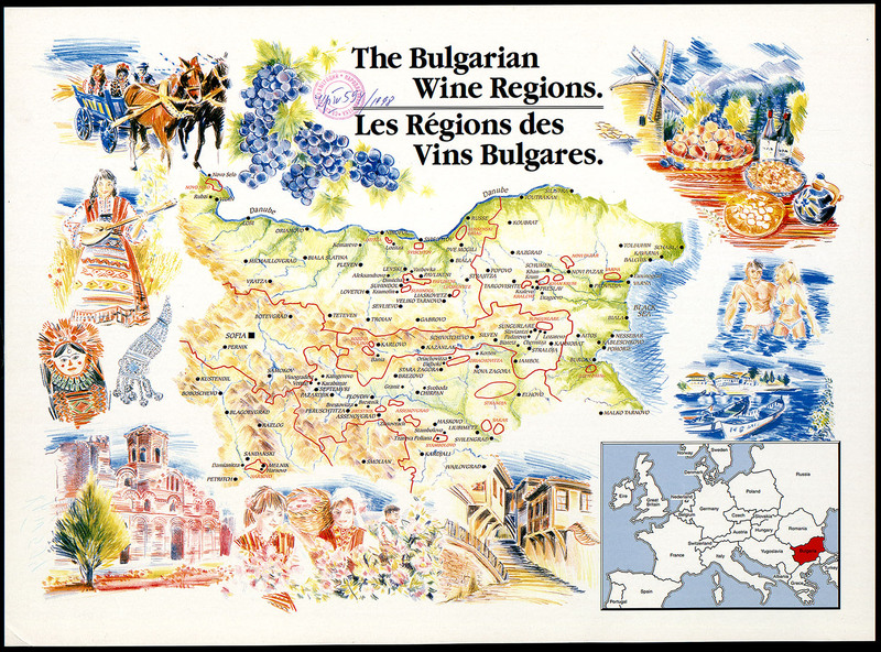 The Bulgarien wine regions = Les Regions des Vins Bulgares