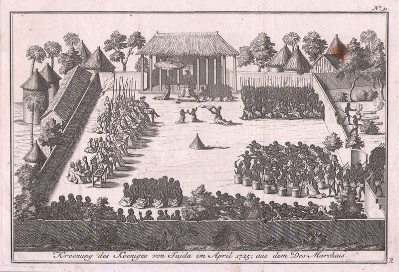 Kroenung des Koeniges von Luida im april 1725; aus dem Des Marchais