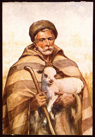 Добрият пастир. Type de berger Chop