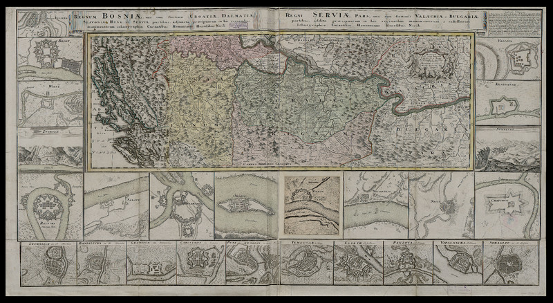Regnum Bosniae, una cum finitimis Croatiae, Dalmatiae, regni Serviae pars, una cum finitimis Valachiae & Bulgariae, Slavoniae Hung. et Serviae partibus