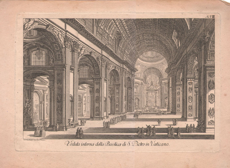 Veduta interna della Basilica di S. Pietro in Vaticano