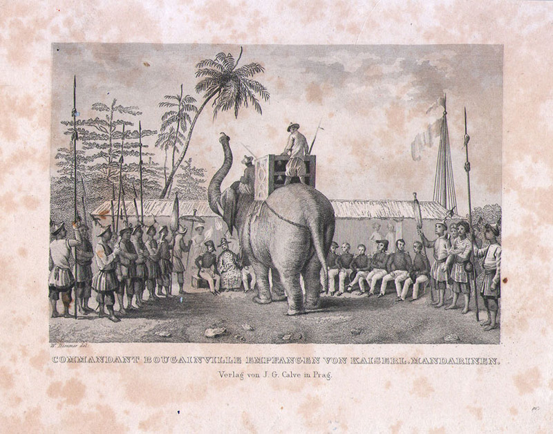Commandant Bougainville empfangen von Kaiserl. Mandarinen