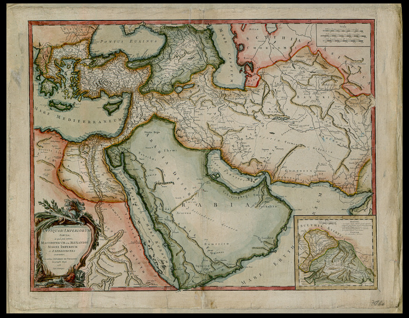 Antiquor[um] Imperiorum Tabula, in quа prae caeteris, Macedonicum seu Alexandri Magni Imperium et Expeditiones exarantur. Conatibus D. Robert De Vaugondy