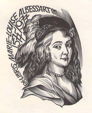 Exlibris Marie-Louise Albessart 1577-1977